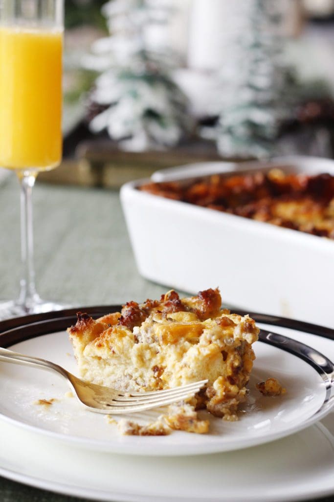 Simple Make-Ahead Sausage Egg & Cheese Breakfast Casserole