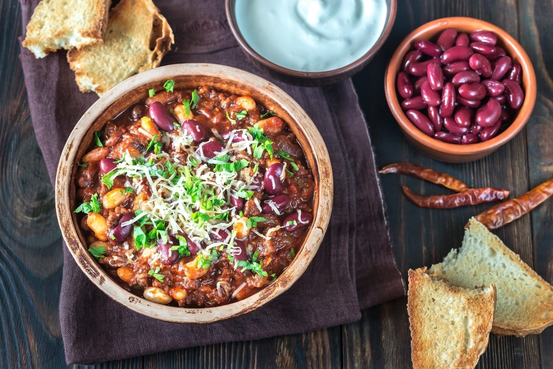 Slow Cooker Chili with Turkey and Sausage