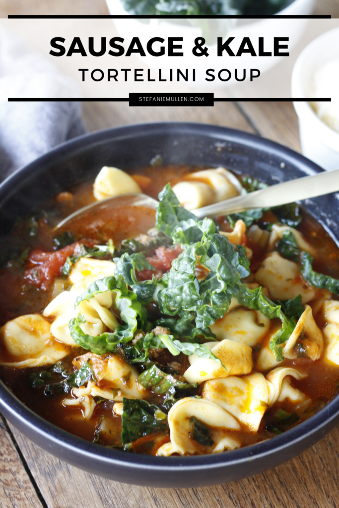 Sausage and Kale tortellini soup