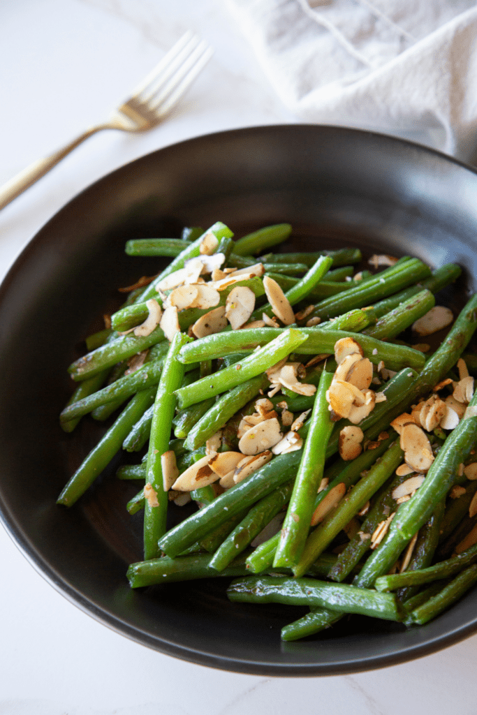 Haricots verts amandine