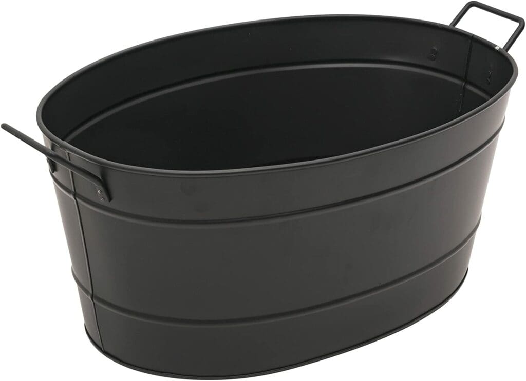 black steel party tub