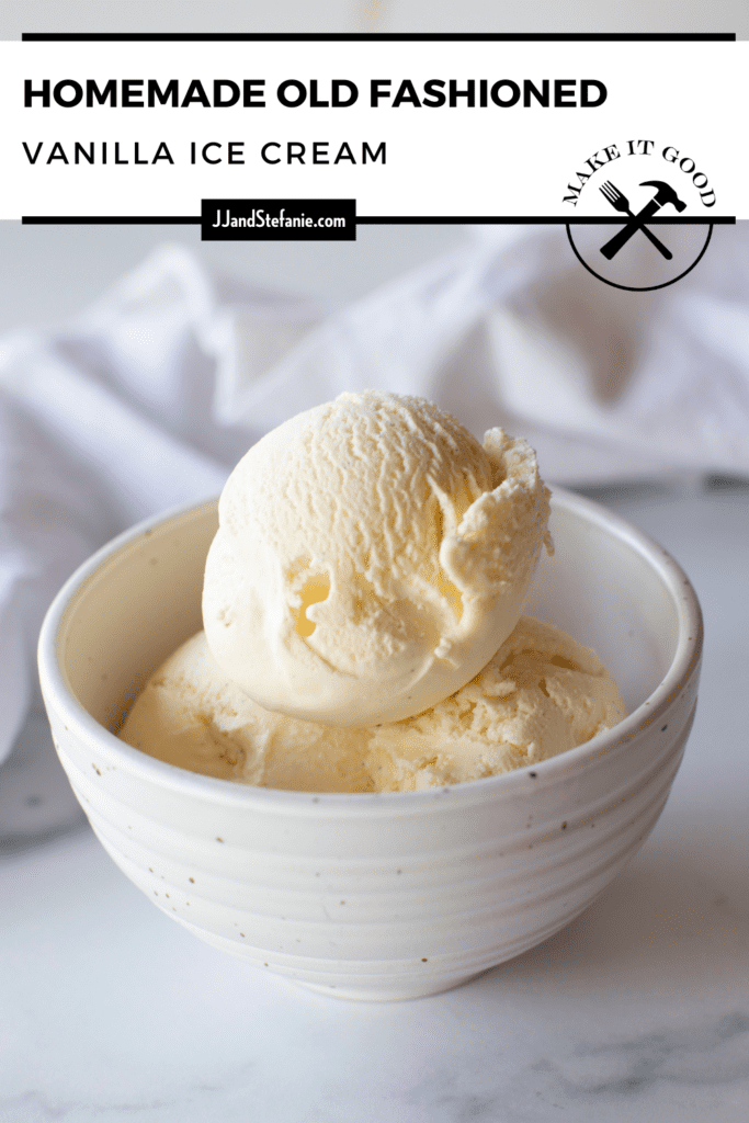 Homemade Old Fashioned Vanilla Ice Cream Recipe