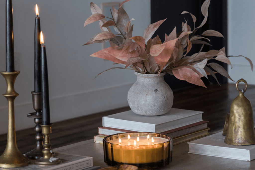 Fall Decor Living Room Table Candles