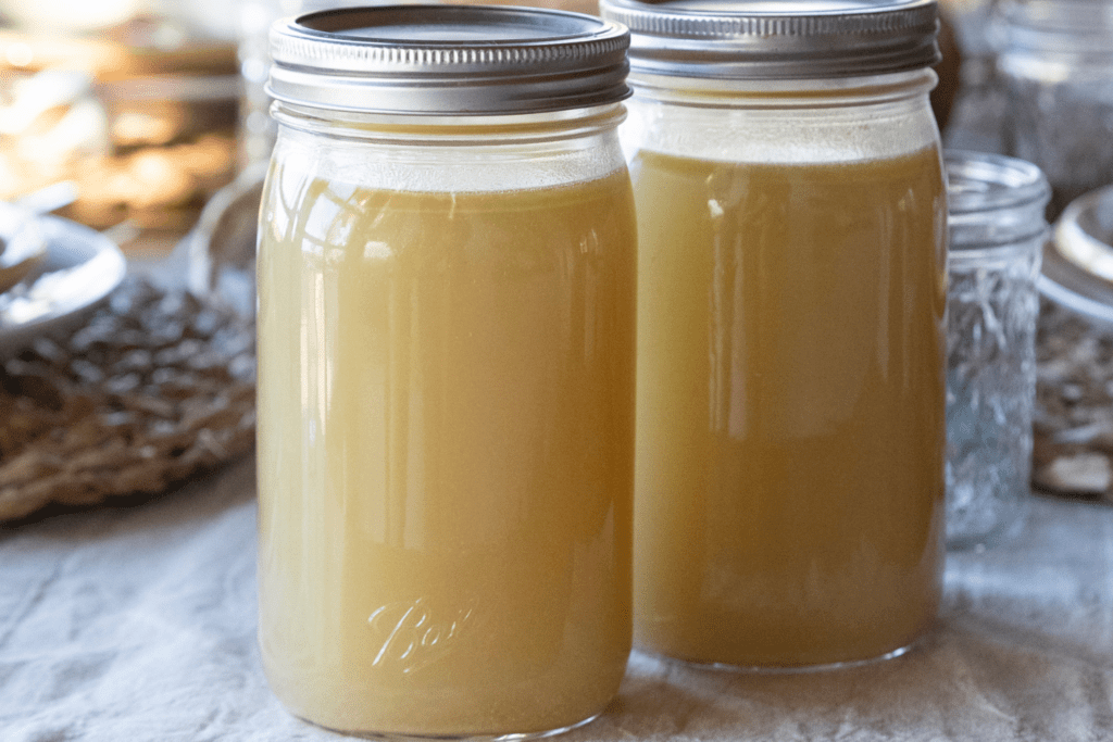 homemade chicken broth